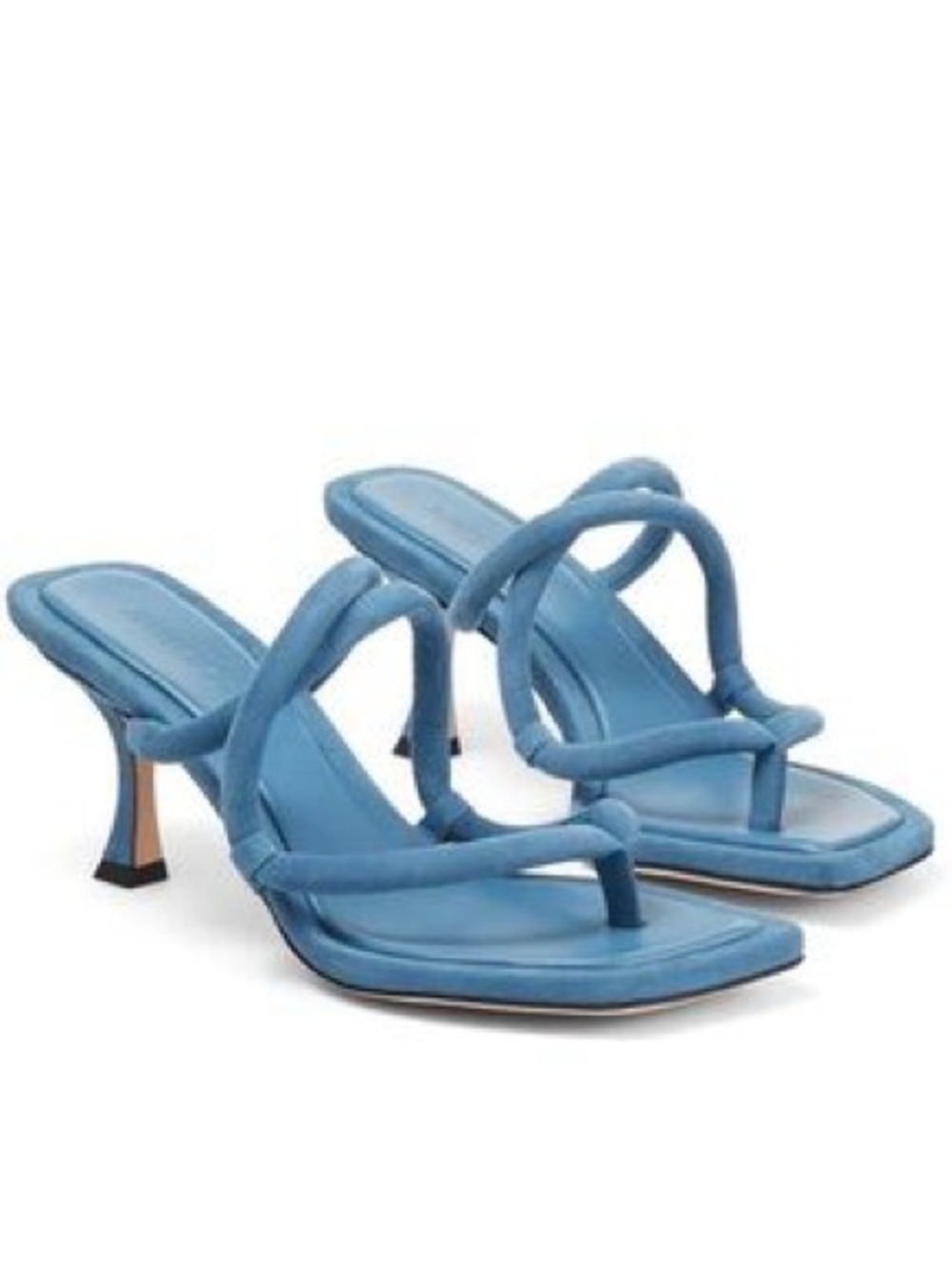 Jimmy Choo Cape Suede Strappy Slide Sandals In Butterfly Blue